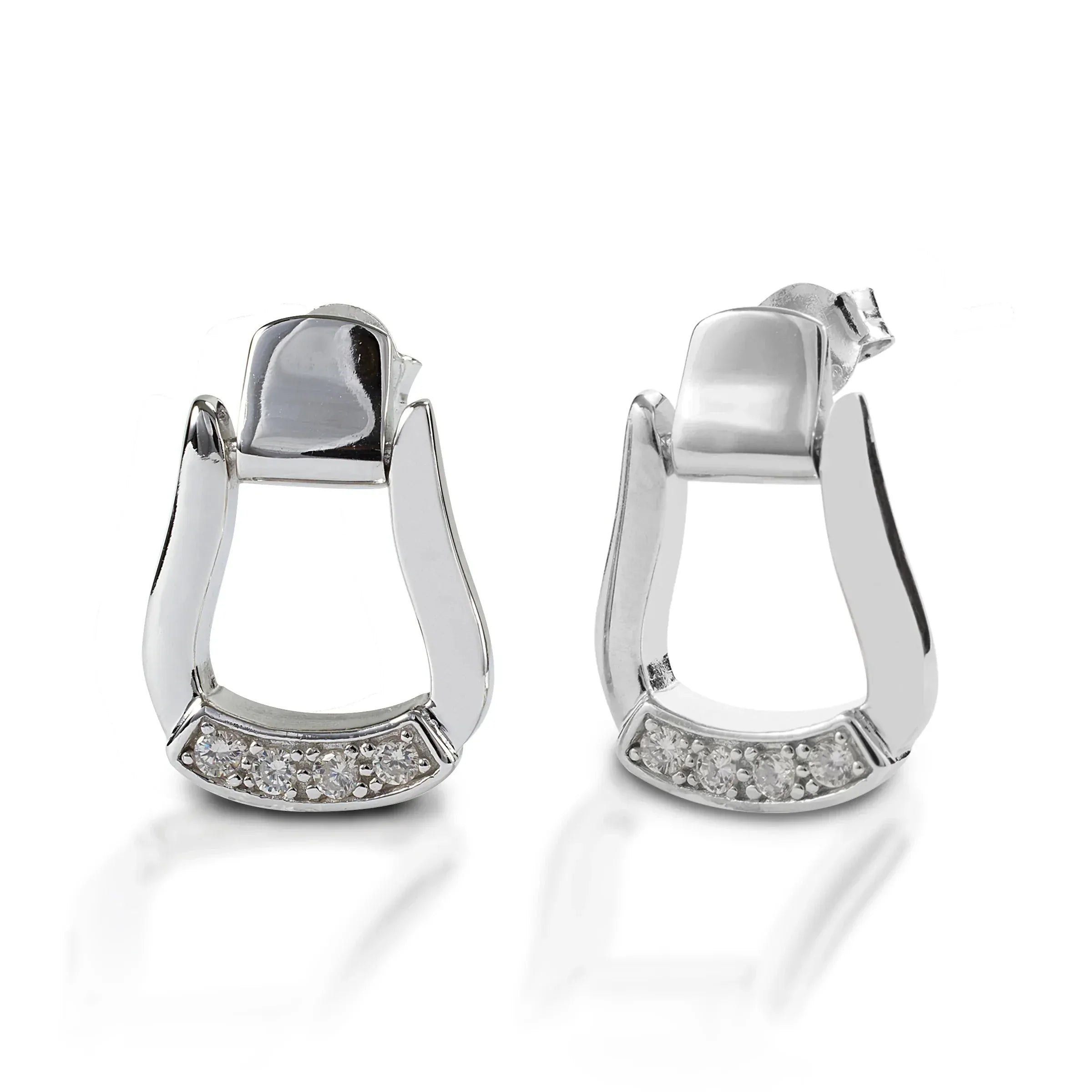 Stijgbeugel Oorbellen in 925 Zilver
