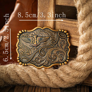 Bältespänne western BH mönstrad gravyr