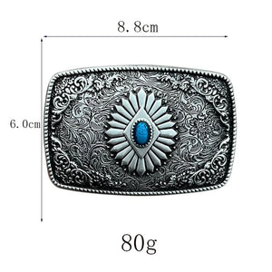 Bältesspänne celtisk stam western stil turkos sten