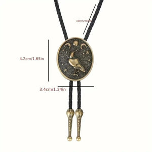 Bolo tie med djurmönster och månmotiv