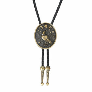 Bolo tie med djurmönster och månmotiv