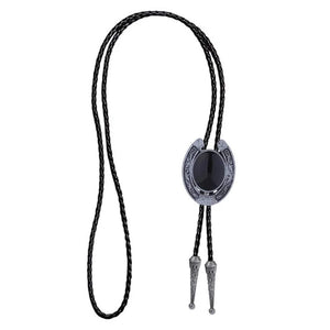 Bolo tie med hästsko och natursten