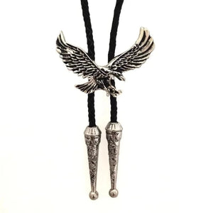 Bolo tie med örn i zinklegering Silver