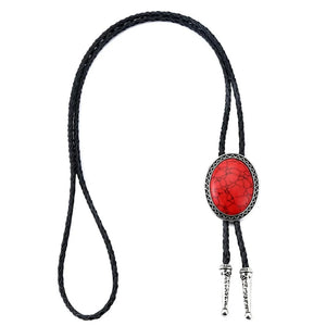 Bolo tie med oval ädelstensimitation