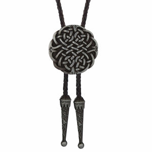 Bolo tie med retroinspirerat keltiskt mönster Svart