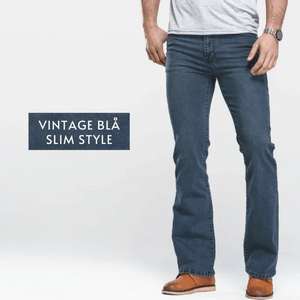 Bootcut jeans herr Stretch Vintage Blå / 27