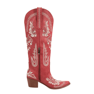 Broderade Cowgirl Boots i Mocka