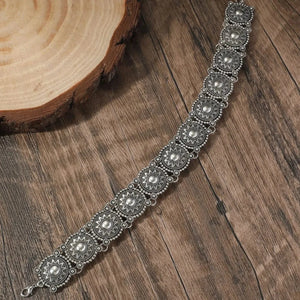 Choker-halsband med conchos i western stil