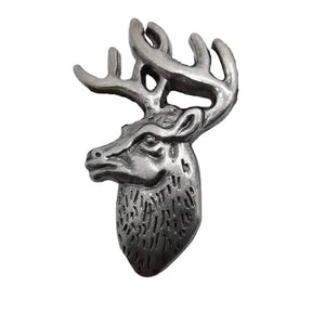 Concho Hjorthuvud i Antiksilver 39.5×25mm