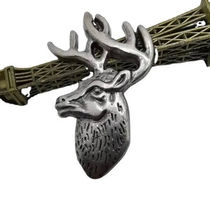 Concho Hjorthuvud i Antiksilver 39.5×25mm