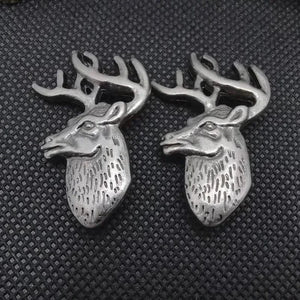 Concho Hjorthuvud i Antiksilver 39.5×25mm