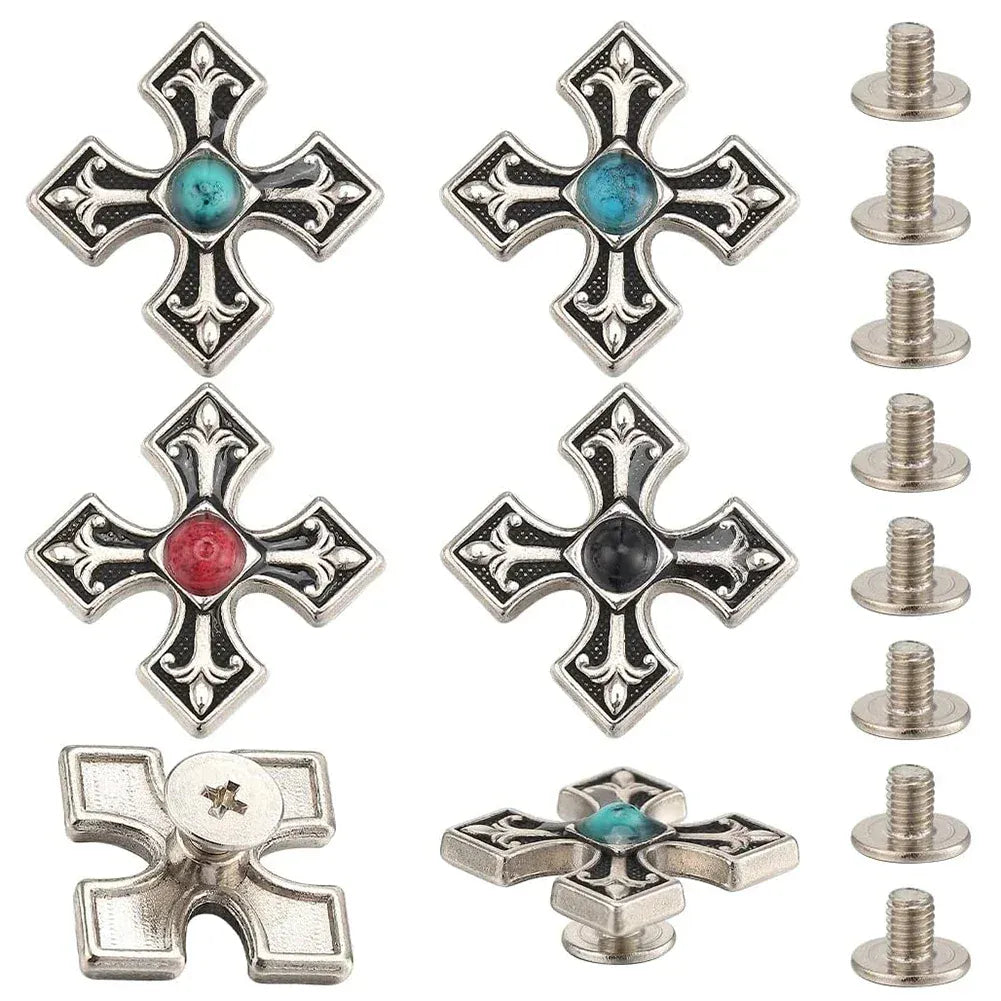 Concho korsdesign med turkos
