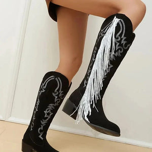 Cowboy boots med fransar