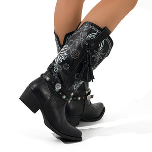 Cowboy skor svarta boots
