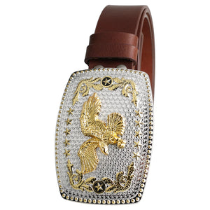 Cowboyriem van echt leer