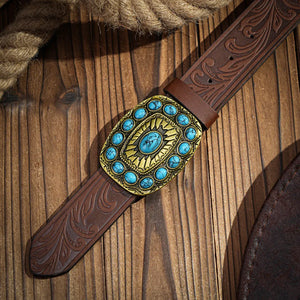 Cowboybälte stenprytt spänne