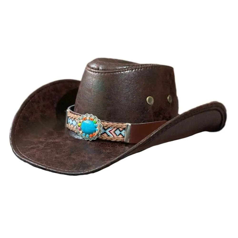 Cowboyhatt för Dam Brun / 56-58cm