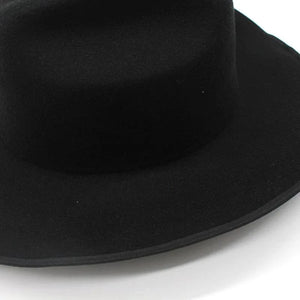 Cowboyhatt i mjuk filt med turkos pärldetalj