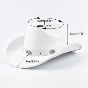 Cowboyhatt med Silverprydnad