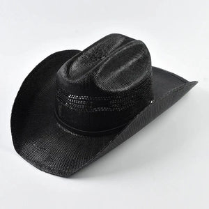 Cowboyhatt stickat Svart / One Size