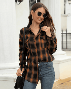 Cowgirl rutig flanellskjorta
