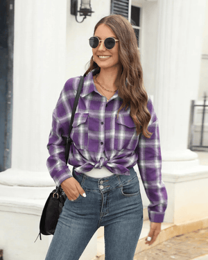 Cowgirl rutig flanellskjorta
