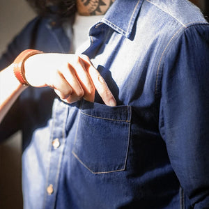Denimskjorta Western klassisk
