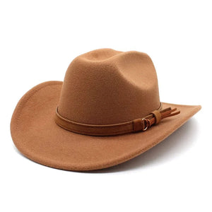 Filt cowboyhatt Ljusbrun / 56-58cm
