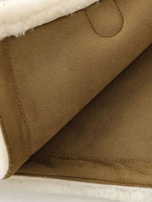 Fuskpäls jacka dam beige