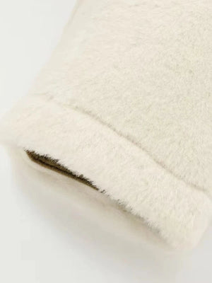 Fuskpäls jacka dam beige