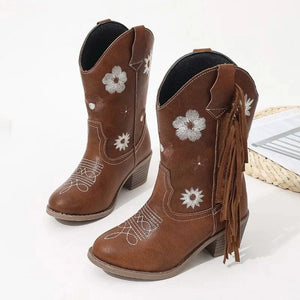 Bruna Cowboyboots för Flickor