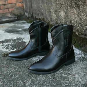 Låga cowboy boots herr