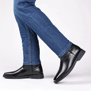 Cowboy Boots Herr i Skinnimitation med Fyrkantig Tå