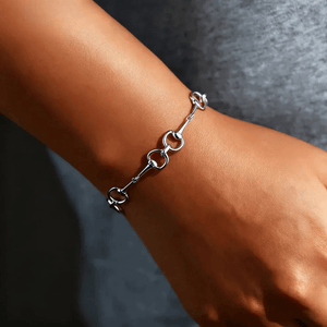 Klassiskt Silverarmband Hästbett Silver / 15med4cm