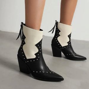Låga Cowboyboots med Nitar för Dam