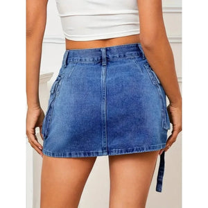 Minikjol jeans