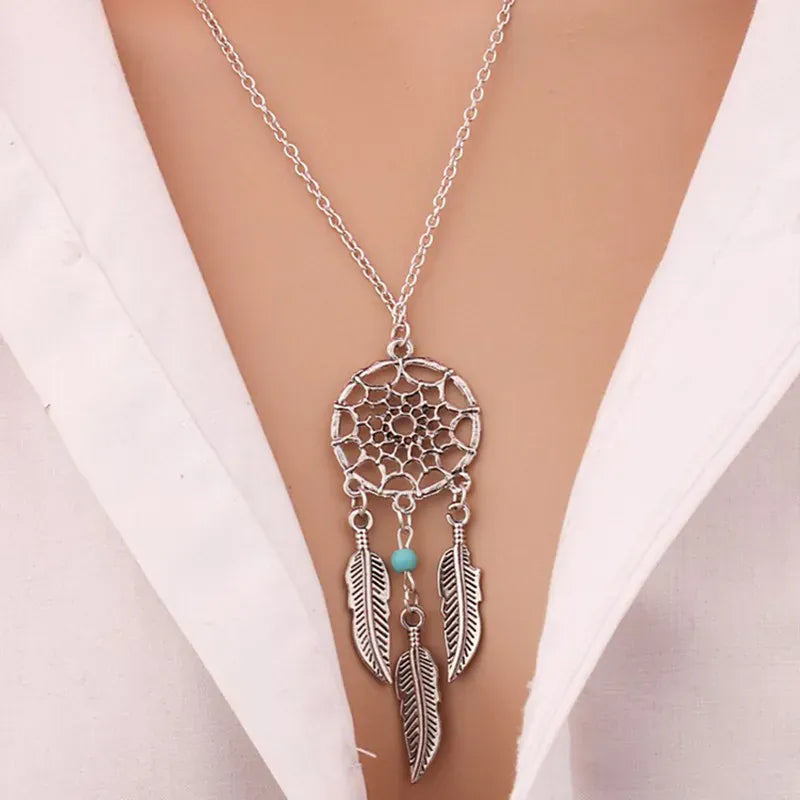 Zilveren ketting met dromenvanger