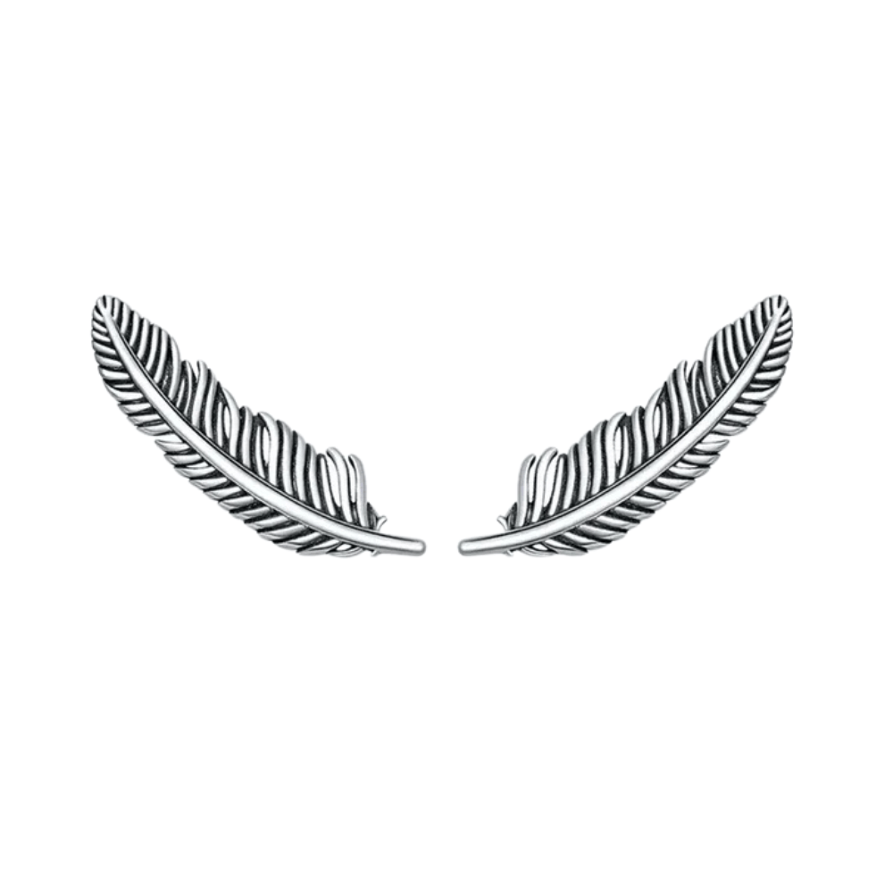 Oorbellen Veer 925 Zilver