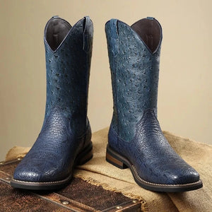 Ostrich cowboy boots