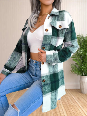 Rutig överskjorta med skärp