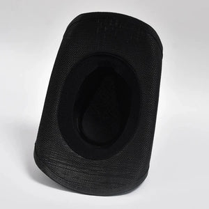 Svart cowboyhatt i halm för herr Svart / One Size