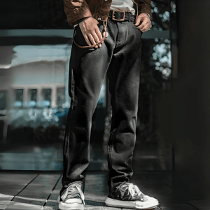 Svarta jeans straight Svart / 28