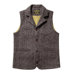 Tweed väst herr Brun / S