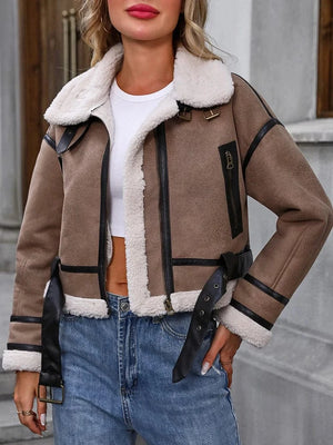 Varm shearling jacka dam