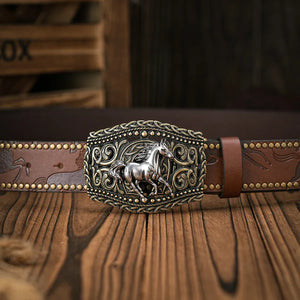 Vintage cowboybälte häst
