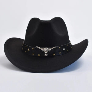 Vinter cowboyhatt Svart / 56-58cm