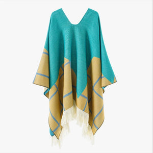 Western poncho Stjärna blå / One Size
