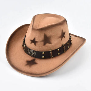 Westernhatt med Stjärnmotiv Kamel / Kan justeras
