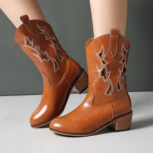 Cowgirl Boots med Utskärningar