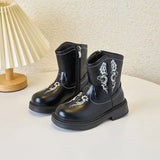 Barn cowboyboots med elegant västerndesign Svart / 27